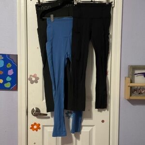 lululemon athletica Kids Leggings - Blue and‎ Black